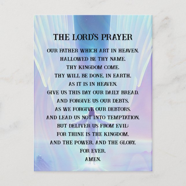Prayer - The Lord's Prayer Postcard (Front)