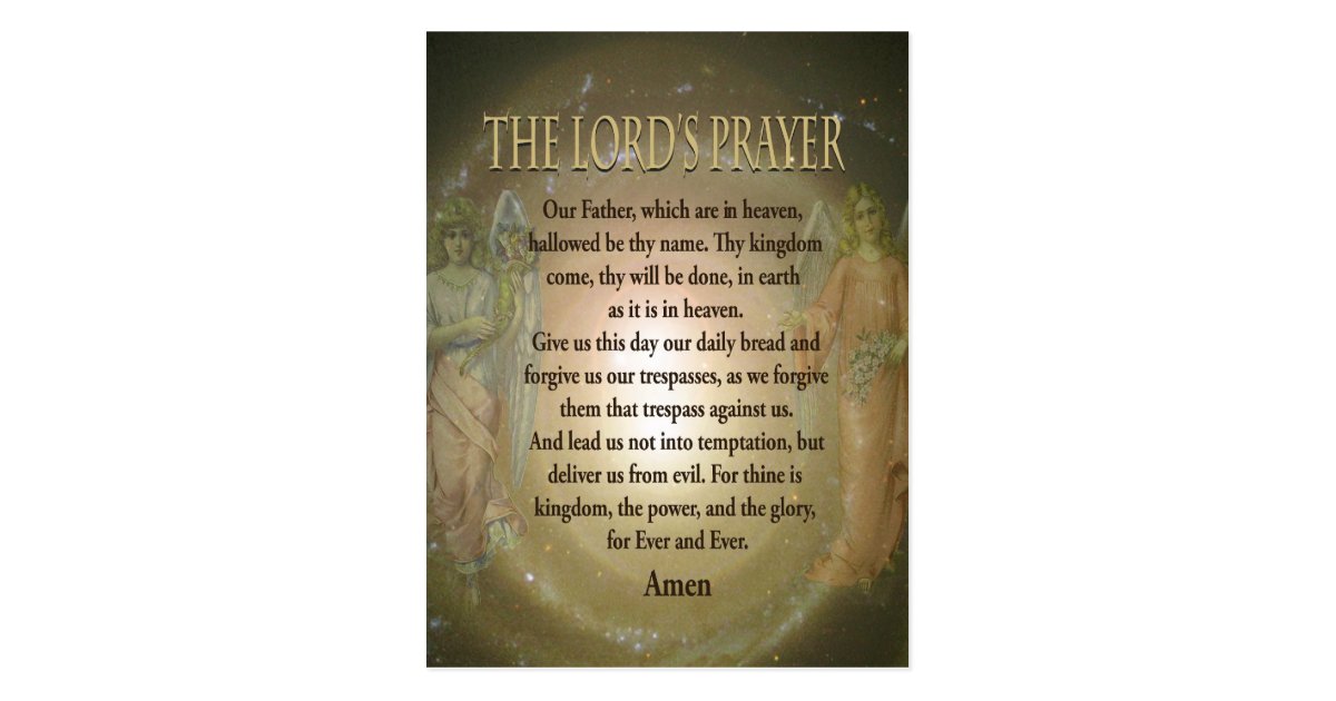 Prayer - The Lord's Prayer Postcard | Zazzle.com