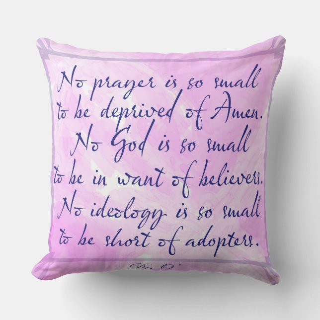 Prayer Throw Pillow (Front)