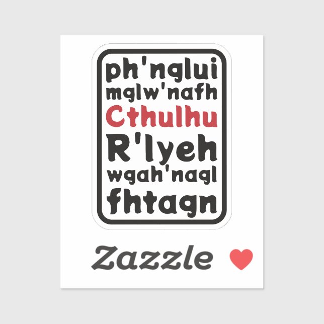 Prayer To Cthulhu Sticker (Sheet)