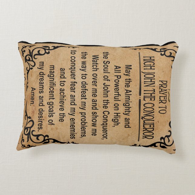Prayer to High John the Conqueror Art Pillow Zazzle