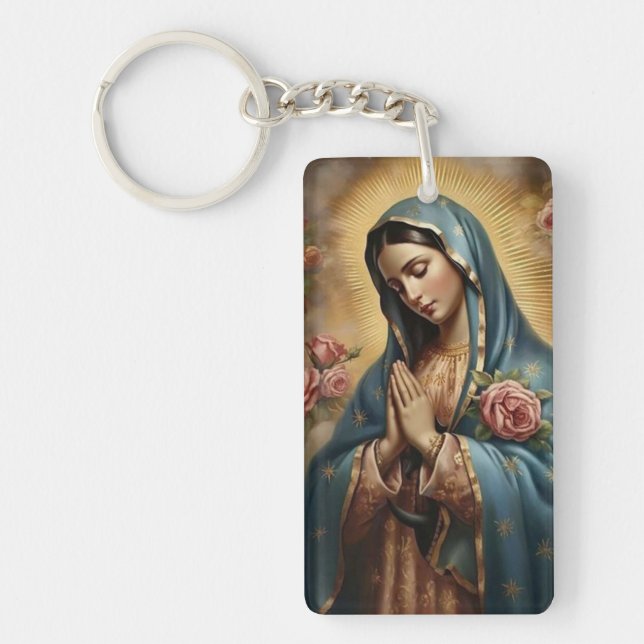 Prayer To Our Lady Of Guadalupe Keychain (Front)