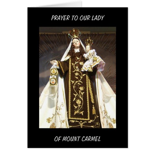 PRAYER TO OUR LADY OF MOUNT CARMEL CARDS (Front)