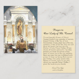 Prayer to Our Lady of Mount Carmel Holy Card