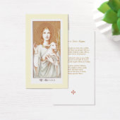 Prayer to Saint Agnes Holy Card (Desk)
