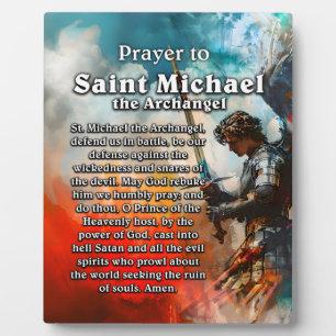 Prayer to Saint Michael the Archangel Plaque