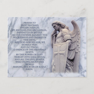 PRAYER TO SAINT MICHAEL THE ARCHANGEL POSTCARD