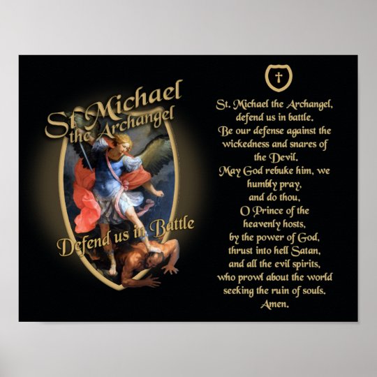 PRAYER TO SAINT MICHAEL THE ARCHANGEL POSTER | Zazzle.com