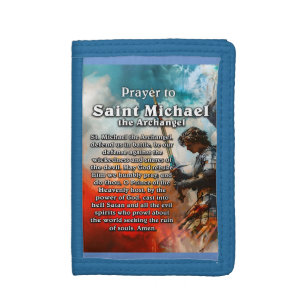 Prayer to Saint Michael the Archangel Tri-fold Wallet