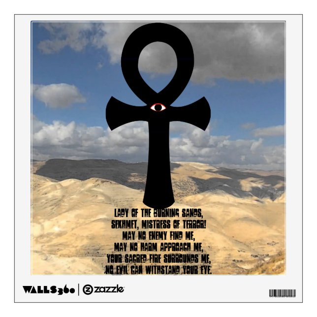 Prayer To Sekhmet Wall Sticker (Front)