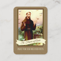 Prayer to St. Francis of Assisi for Pets Holy Card