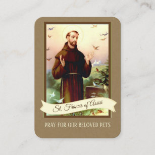 Prayer to St. Francis of Assisi for Pets Holy Card