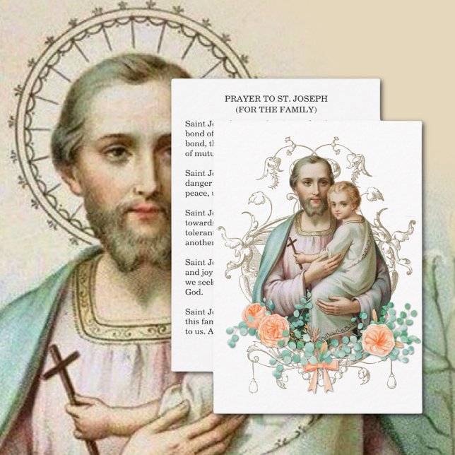 Prayer to St. Joseph for the Family Religious Business Card (Creator Uploaded)