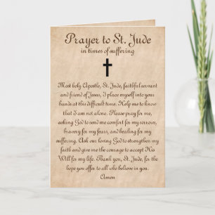 Prayer to St. Jude for Healing and Strength Card