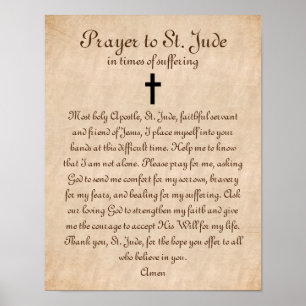Prayer to St. Jude for Healing and Strength Poster