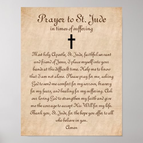 Prayer to St Jude for Healing and Strength Poster