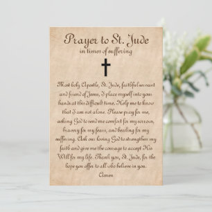 Prayer to St Jude for Healing & Strength Flat Card