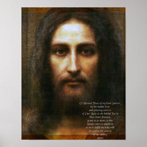 Prayer to The Holy Face of Jesus Poster