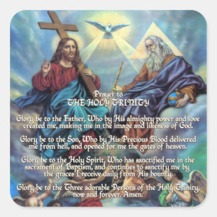Prayer to THE HOLY TRINITY Square Sticker