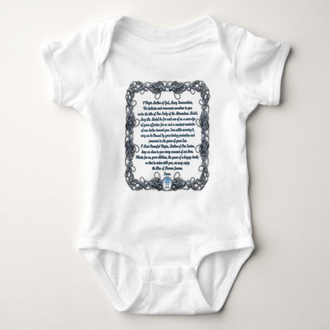 Prayer to the Miraculous Medal Baby Bodysuit (Front)