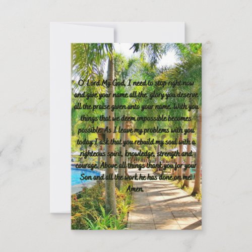 Prayer To The Most High God Flat Greeting Card