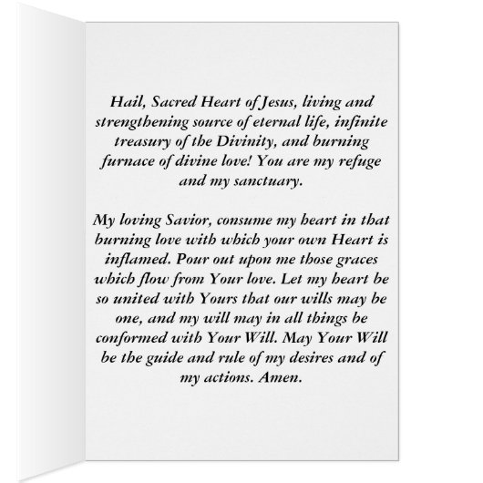 Prayer To The Sacred Heart Of JESUS (Inside (Right))