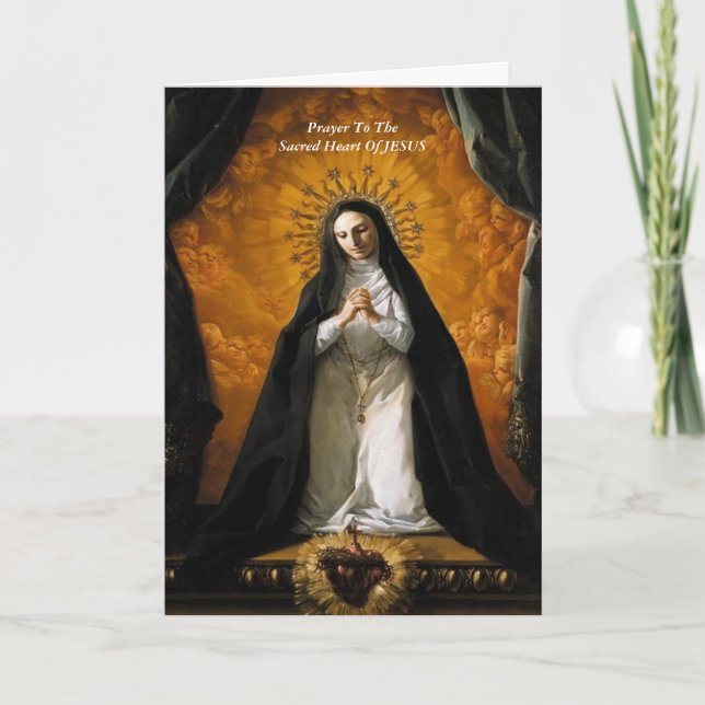 Prayer To The Sacred Heart Of JESUS Card (Front)