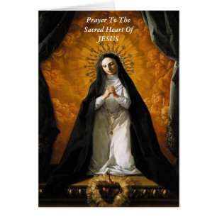Prayer To The Sacred Heart Of JESUS Cards