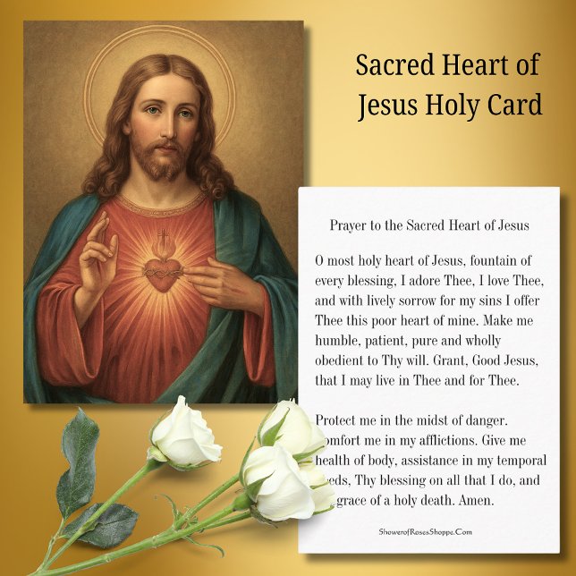 Prayer to the Sacred Heart of Jesus Holy Card (Creator Uploaded)