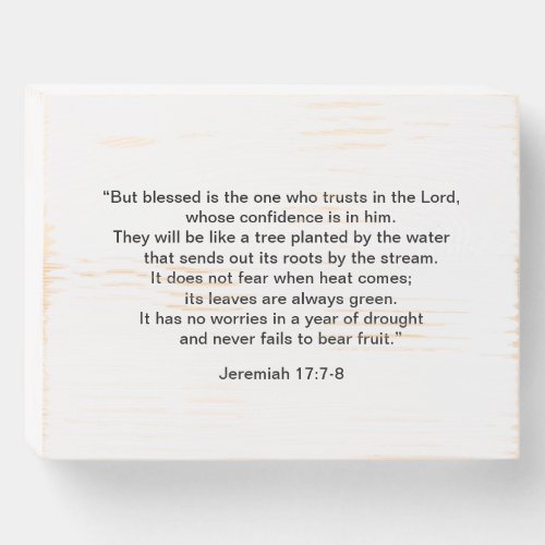 Prayer to trust God Wooden Box Sign