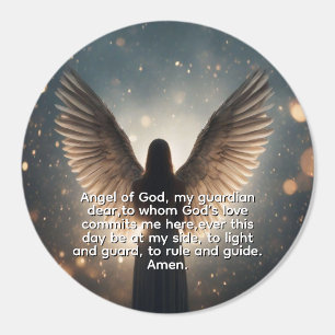 Prayer To Your Guardian Angel Classic Round Sticker