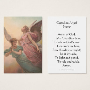 Prayer to Your Guardian Angel Holy Card