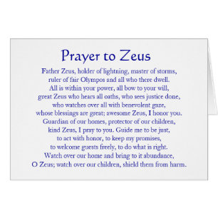 Prayer to Zeus