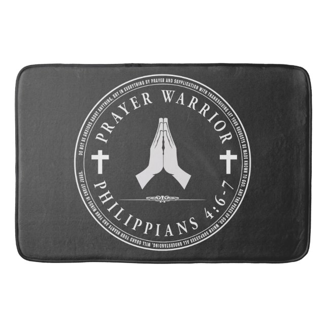 Prayer Warrior   Bath Mat (Front)