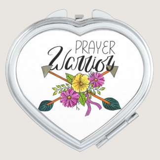 Prayer Warrior - Breast Cancer Compact Mirror