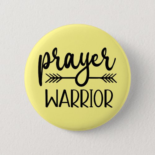 Prayer Warrior Christian Button