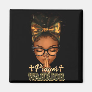 Prayer Warrior Christians Camo African American Af Magnet