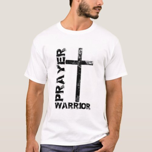 Prayer Warrior Cross Mens T_Shirt