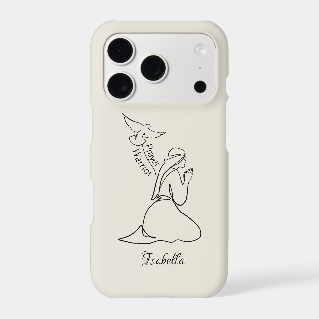 Prayer Warrior Design & Customize Name  Iphone Case (Back)