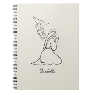 Prayer Warrior Design & Customize Name  Notebook