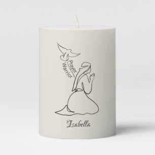 Prayer Warrior Design & Customize Name Pillar Candle