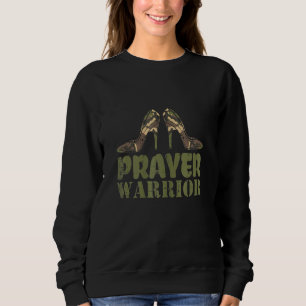 Prayer Warrior Faith Camo High Heels Christian Sweatshirt