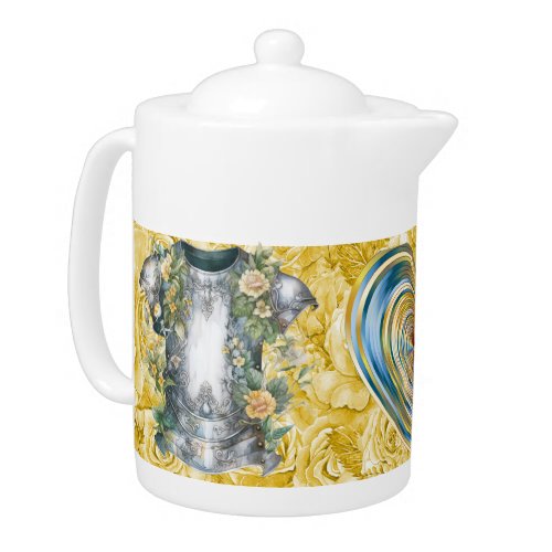 Prayer Warrior II Porcelain Teapot 40 oz