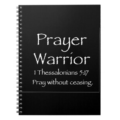 Prayer Warrior Journal black