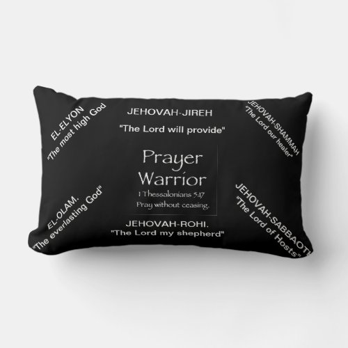 prayer warrior lumbar pillow