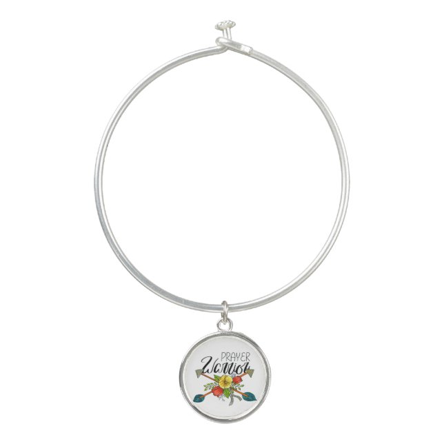 Prayer Warrior - Parkinson's Bangle Bracelet (Front)