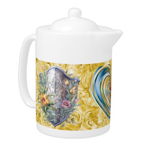 Prayer Warrior Porcelain Teapot 40 oz