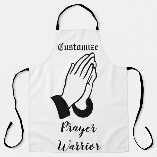 Prayer Warrior Praying Thunder_Cove Apron (Front)