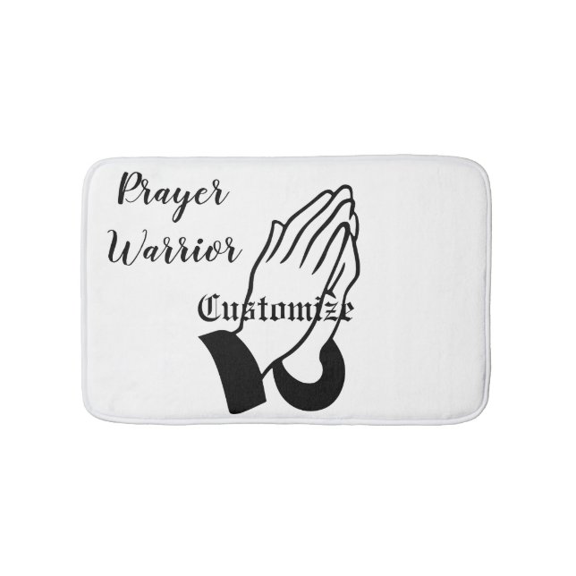 Prayer Warrior Praying Thunder_Cove Bath Mat (Front)
