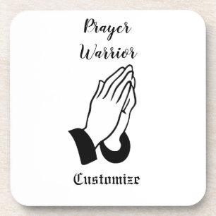 Prayer Warrior Praying Thunder_Cove Beverage Coaster